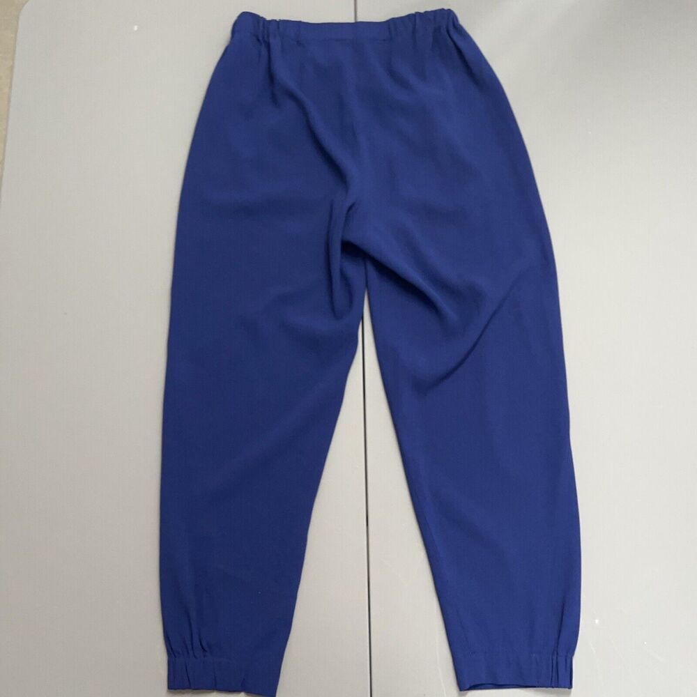 Aritzia Babaton Pants Women S Blue Cropped Tapered Pull on 10.5" rise 24" inseam